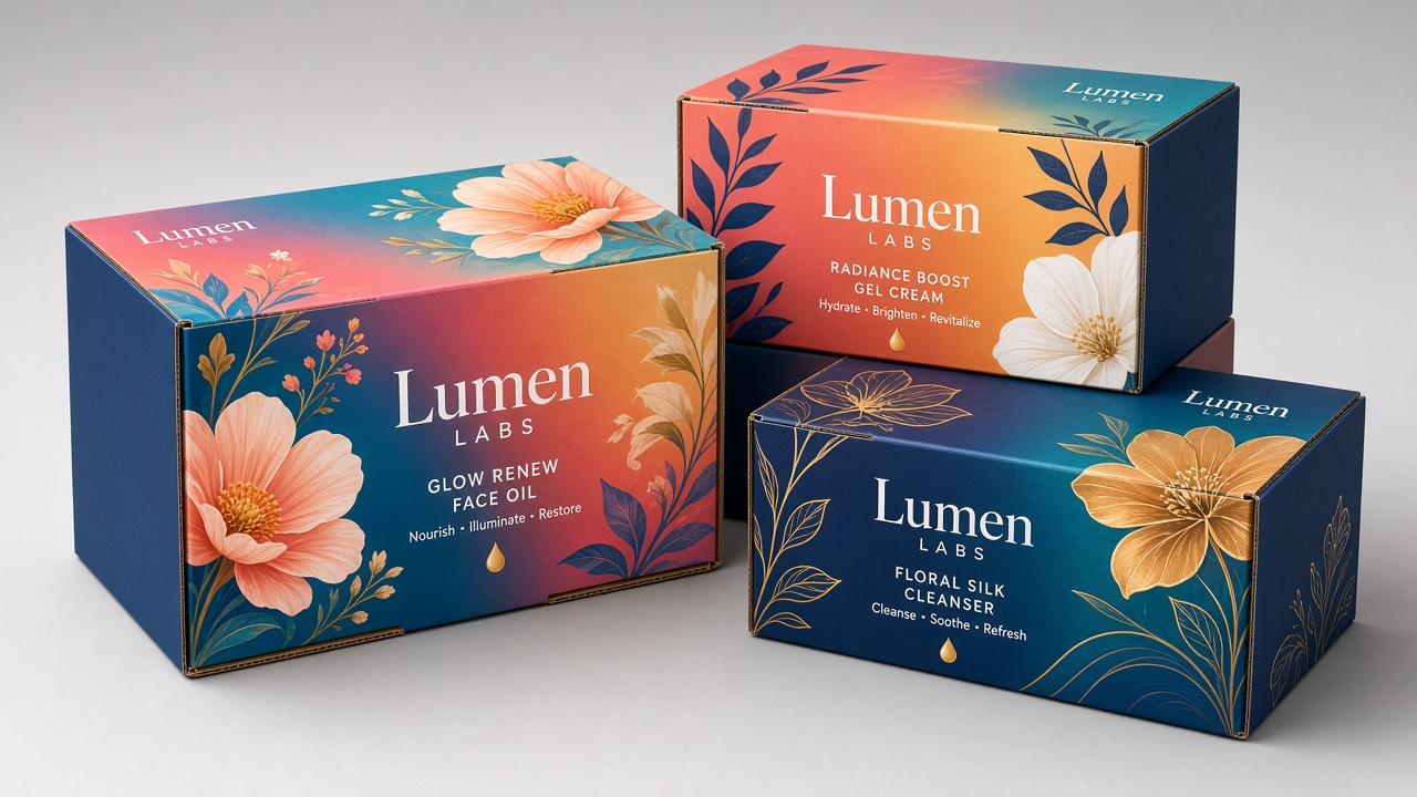 Full-color custom printed product boxes